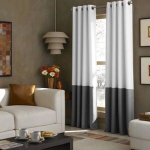 Set 2 Curtainworks Kendall Curtain Polyester Darkening Grommet  52W X 84L